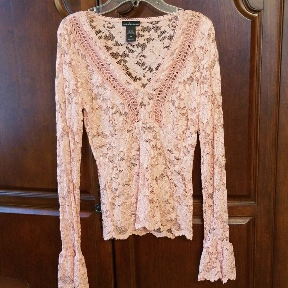 Moda International Lace long sleeve top